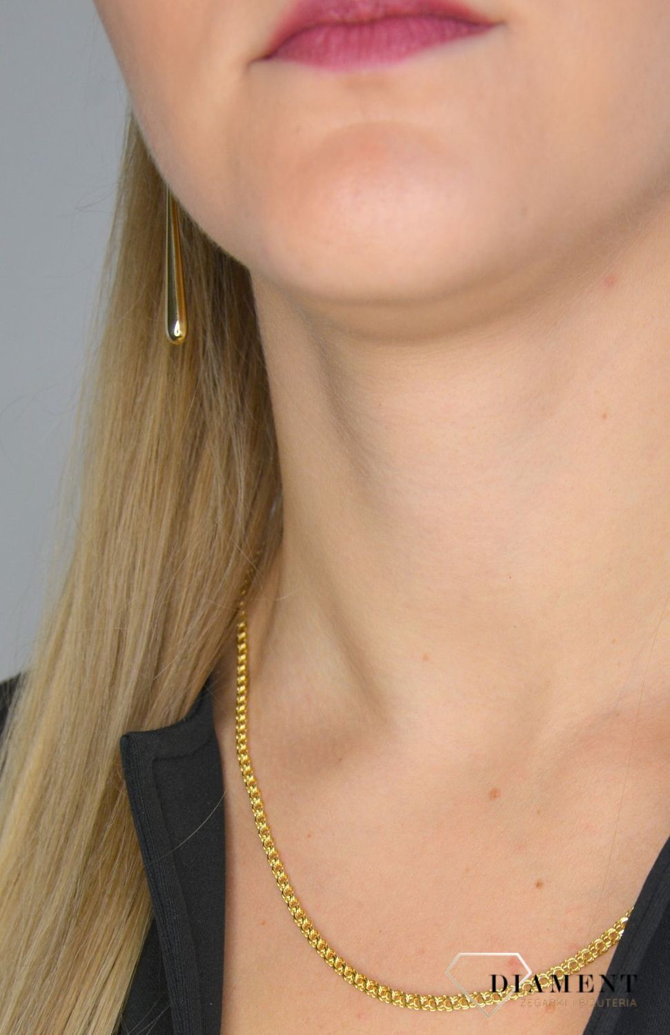 Złoty łańcuszek 585 o szerokości 3,5 mm ✅ Złoty łańcuszek został wykonany z najwyższej jakości złota próby 585. ✅.jpg